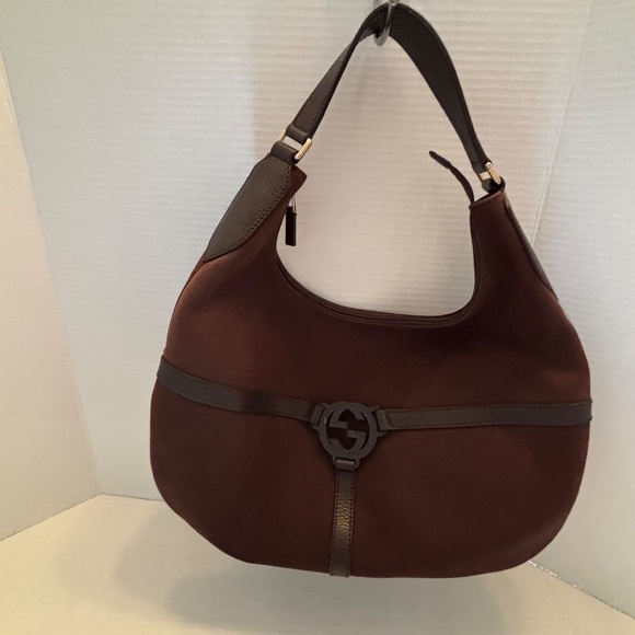 Gucci Brown Canvas Reins Hobo Bag - Picture 1 of 13